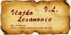 Vlajko Lešanović vizit kartica